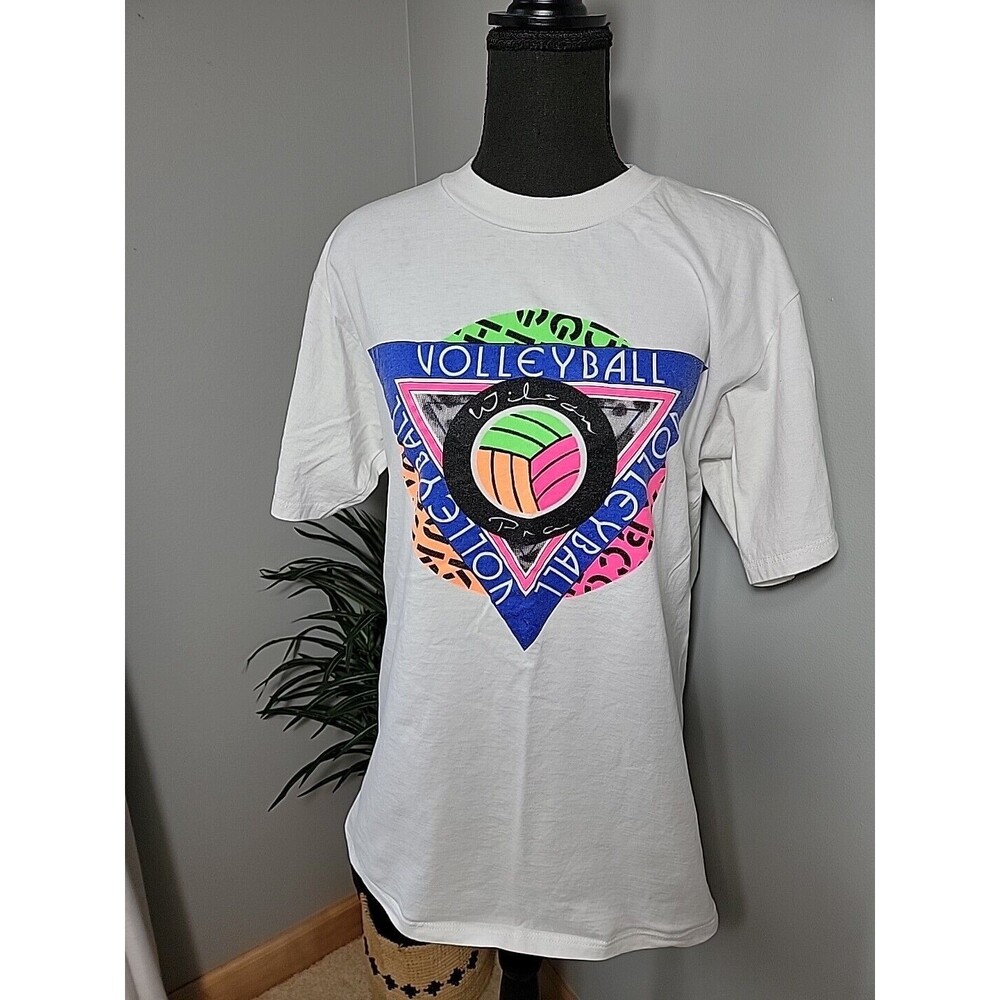 Vintage 90's Wilson Volleyball Crew Neck T Shirt Womens Size Med